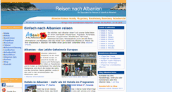 Desktop Screenshot of albanien-reise.com