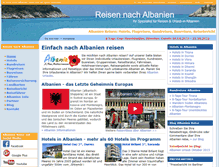 Tablet Screenshot of albanien-reise.com